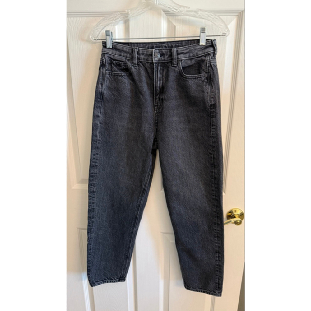 America Eagle black baggy jeans size 4 short